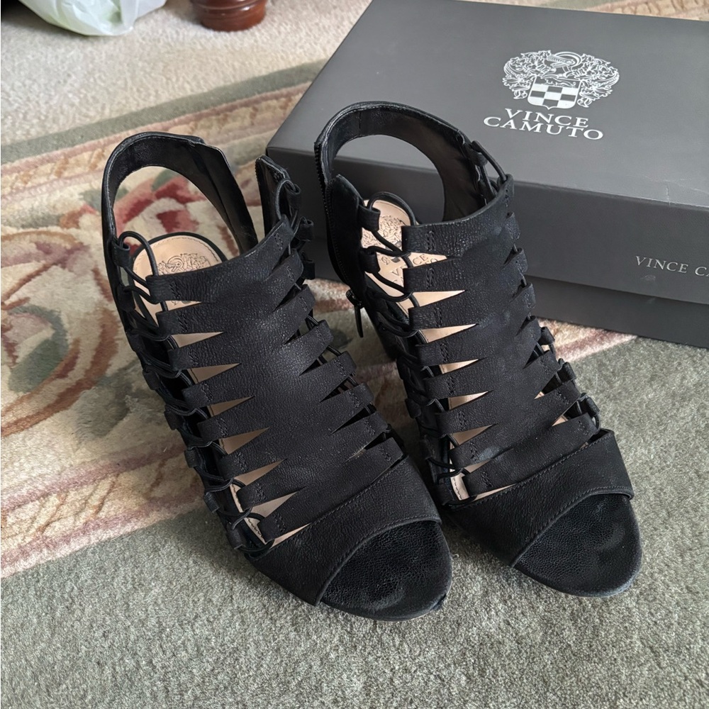 Vince Camuto Black Strappy Sandals